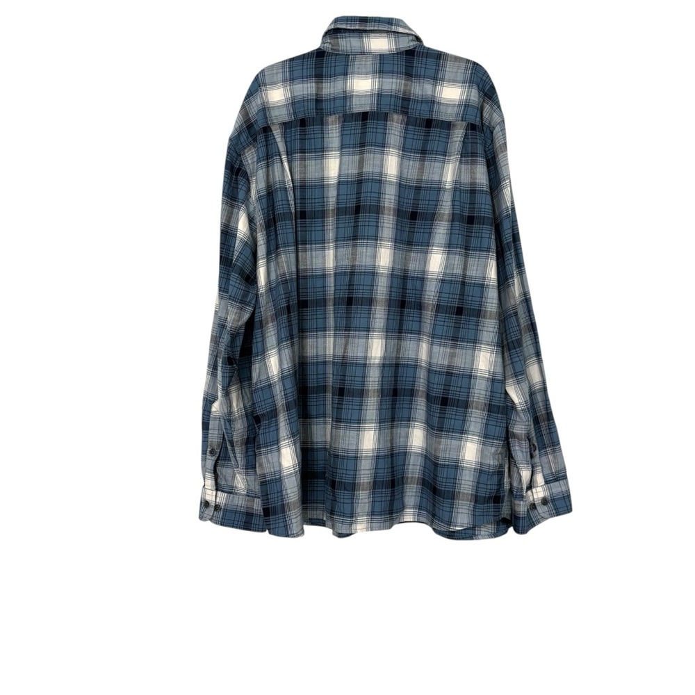 Carhartt Men’s 2XL Blue Plaid Relaxed Fit Button Up Shirt Workwear Utility - Picture 2 of 7